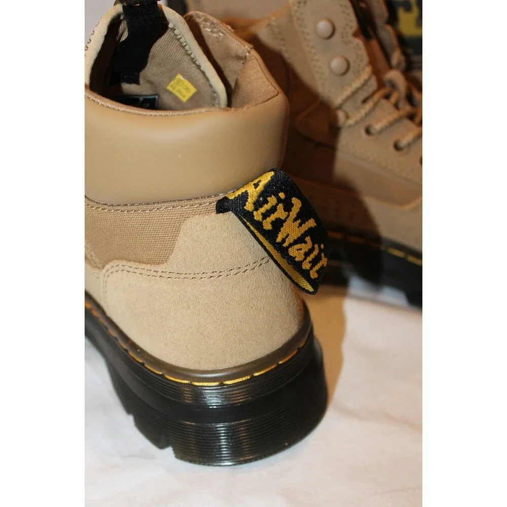 Dr Martens Rilla Men's Size 14 Lace Up Emboss Poly Combat Boots NIB SAVANNAH TAN